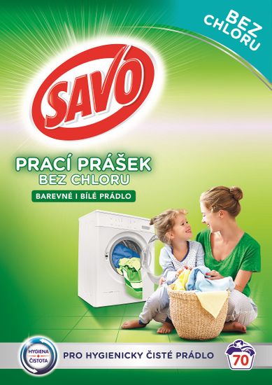 Savo Mosópor fehér és színes ruhákhoz 5 kg (70 mosás)