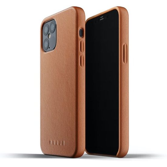 Mujjo Full Leather Case - bőr tok az iPhone 12/12 Pro készülékhez, MUJJO-CL-007-TN, aranybarna