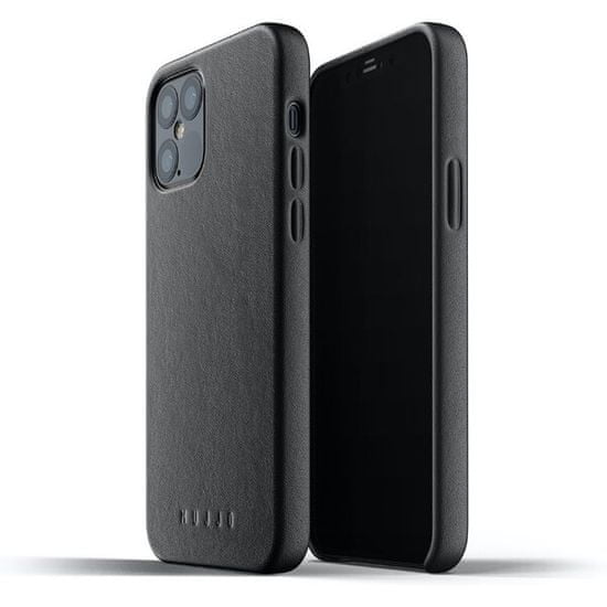Mujjo Full Leather Case - bőr tok az iPhone 12/12 Pro készülékhez, MUJJO-CL-007-BK, fekete