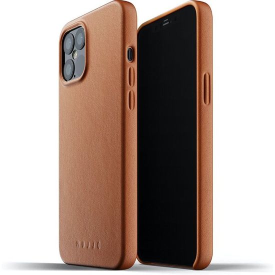 Mujjo Full Leather Case - bőr tok az iPhone 12 Pro Max készülékhez, MUJJO-CL-009-TN, aranybarna