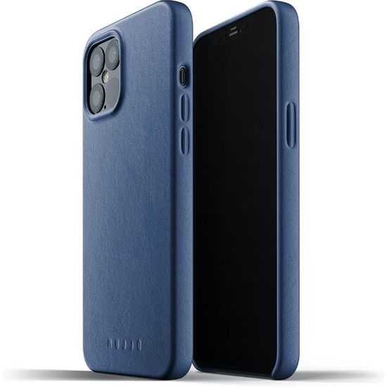 Mujjo Full Leather Case - bőr tok az iPhone 12 Pro Max készülékhez, MUJJO-CL-009-BL, kék