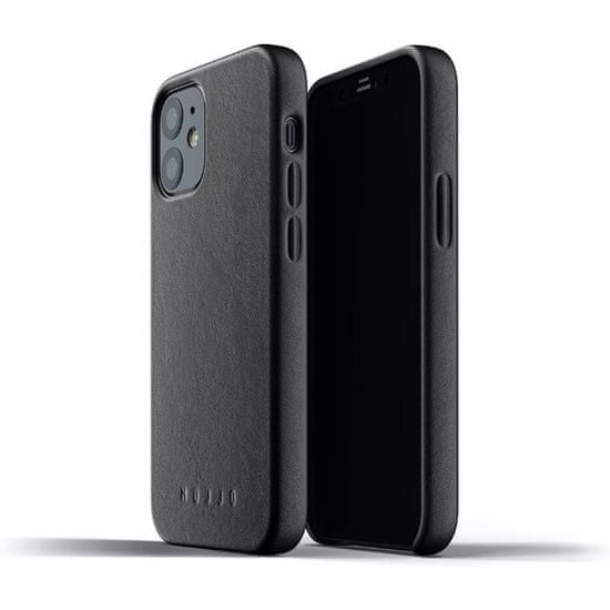Mujjo Full Leather Case - bőr tok iPhone 12 mini készülékekhez MUJJO-CL-013-BK, fekete