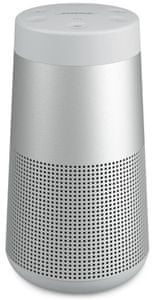 Bluetooth hangszóró bose SoundLink revolve ii nagyszerű térhangzás stílusos egységes kialakítás hands-free mikrofon hangasszisztensek támogatása kompakt méretek víz- por- és ütésálló 13 óras üzemidő egy feltöltéssel beépítet vezérlés