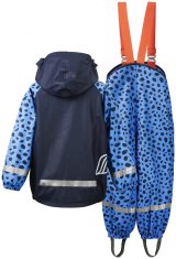 Didriksons1913 Gyerek víztaszító nadrág és kabát szett D1913 Slaskeman Print 503733-856, 130, kék