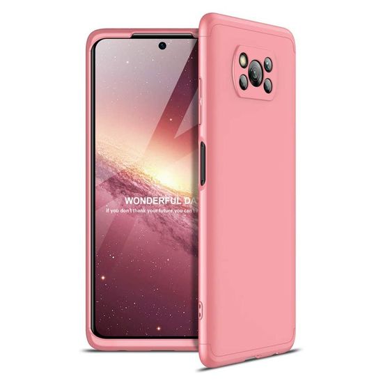 GKK 360 Full Body műanyag tok Xiaomi Poco X3 NFC / X3 Pro, rózsaszín