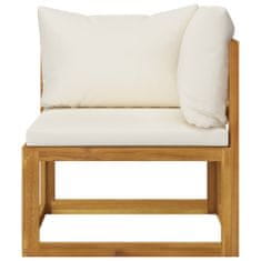 shumee 3057641 6 Piece Garden Lounge Set with Cushion Cream Solid Acacia Wood (2x311853+311859)
