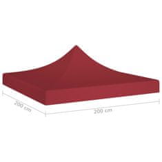 shumee burgundi vörös tető partisátorhoz 2 x 2 m 270 g/m² 