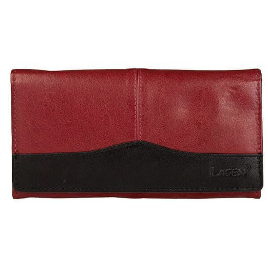 Lagen Női bőr pénztárca Red/Black PWL-367