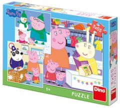 DINO Peppa Pig: Boldog délután, puzzle 3x55 darab