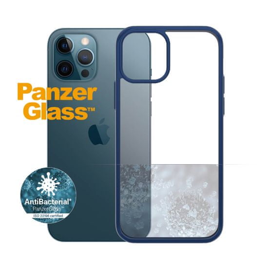 PanzerGlass ClearCase Antibacterial Apple iPhone 12/12 Pro (kék - True Blue) 0277 modellekhez