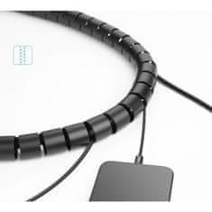 Ugreen Spiral Tube kábel organizáló 1.5m, fekete