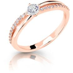 Cutie Jewellery Csodálatos csillogó rózsaszín arany gyűrű Z6728–2837-10-X-4 (Kerület 50 mm)