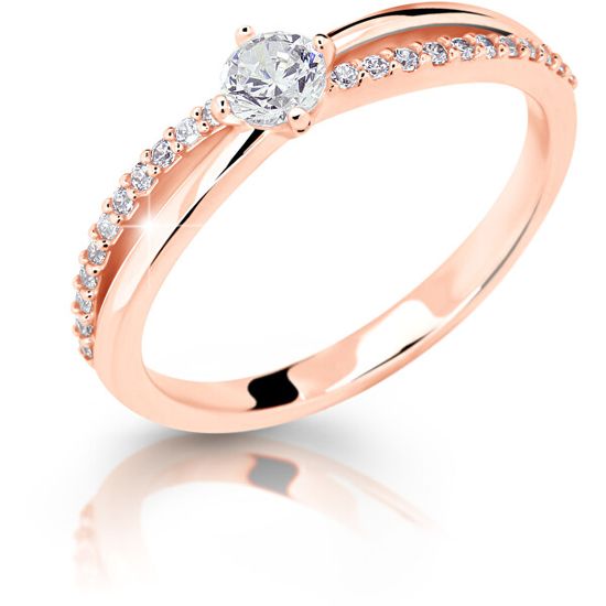 Cutie Jewellery Csodálatos csillogó rózsaszín arany gyűrű Z6728–2837-10-X-4