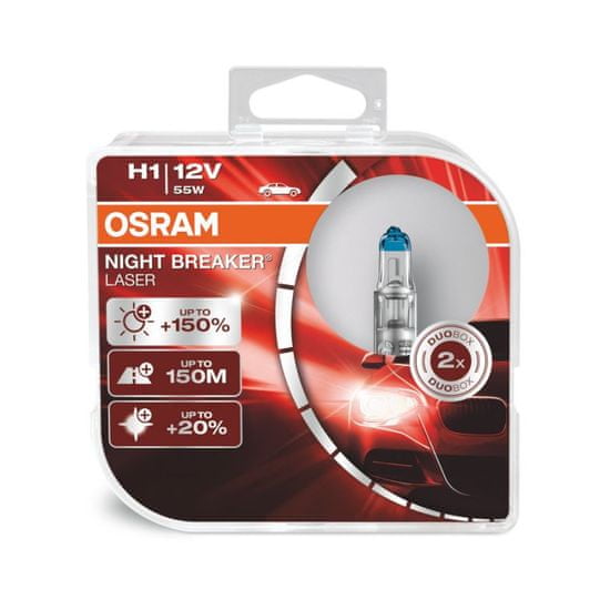 Osram H1 Night Breaker lézer +150% BOX 2 db