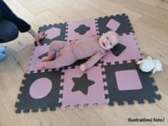 BabyDan Geometriai alakzatok puzzle játszó alátét, blue 90x90 cm