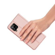 Dux Ducis Skin Pro bőr könyvtok Samsung Galaxy A42 5G, rózsaszín