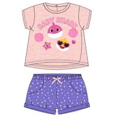 Disney Lány póló és rövidnadrág szett Baby Shark 2200006961, 80, rózsaszín