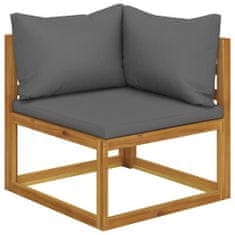 shumee 3057625 6 Piece Garden Lounge Set with Cushions Solid Acacia Wood (311852+311856+311858)