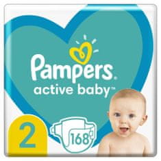 Pampers 2-es méretű Active Baby pelenka, 168 db, fehér