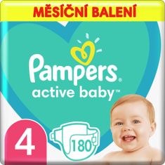 Pampers Active Baby Pelenka, 4-es méret, 180 db, 9kg-14kg