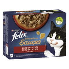 Felix Sensations Sauces marhahús, bárány, pulyka, kacsa mártásban 72 x 85 g