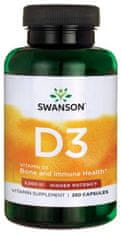 Swanson D3-vitamin, 2000 NE, nagyobb hatékonyság, 250 kapszula