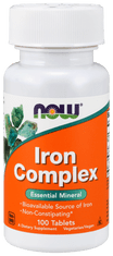 NOW Foods Iron Complex (vas), 100 tabletta