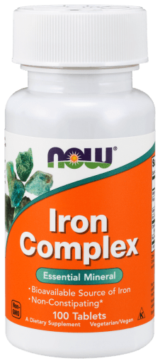 NOW Foods Iron Complex (vas), 100 tabletta