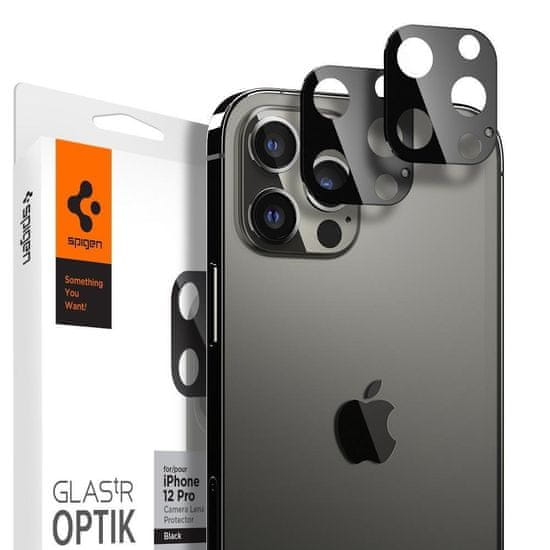 Spigen Optik.Tr 2x üvegfólia objektívre iPhone 12 Pro, fekete