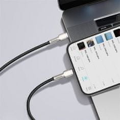BASEUS Cafule Series töltő- / adatkábel USB-C -ről Lightning-ra PD 20 W 0,25 m CATLJK-01, fekete