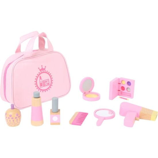 Small foot kis láb Baby kozmetikai táska rózsaszín fa kiegészítőkkel