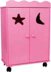 Legler kis lábas fából készült szekrény babáknak rózsaszínű