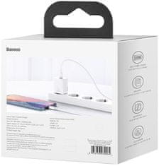 BASEUS Super SI USB-C 20W adapterkészlet és USB-C kábel Lightning-hoz 1 m TZCCSUP-B02, fehér