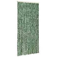 shumee zöld és fehér zsenília rovarfüggöny 100 x 220 cm