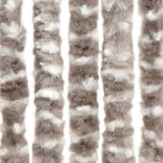 shumee tópszínű és fehér zsenília rovarfüggöny 56 x 185 cm