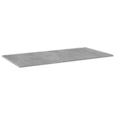 shumee 4 db betonszürke forgácslap könyvespolc 100 x 50 x 1,5 cm