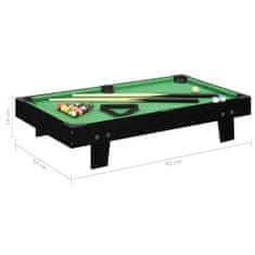 Greatstore fekete és zöld mini biliárdasztal 92 x 52 x 19 cm