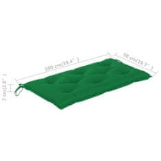 Greatstore zöld szövet kerti padpárna 100 x 50 x 7 cm