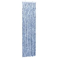 shumee kék és fehér zsenília rovarfüggöny 120 x 220 cm