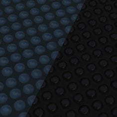 Greatstore fekete és kék napelemes lebegő PE medencefólia 356 cm