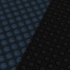 shumee fekete és kék napelemes lebegő PE medencefólia 1000 x 500 cm