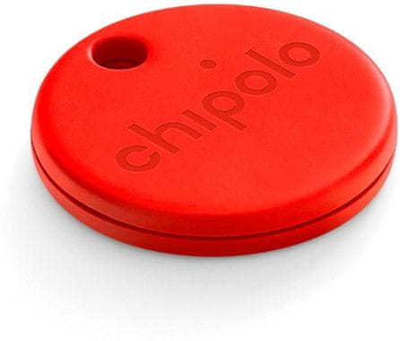 Chipolo ONE - Bluetooth lokátor piros, kis medál, hangjelzéssel, hatótávolság 60 m helyvédelem stílusos megjelenés névtelen telefon jel keresés néma üzemmódú alkalmazás csengési tartománya vezeték nélküli szelfi redőny Widget