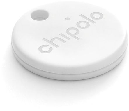 Chipolo ONE - Bluetooth lokátor fehér, kis medál, hangjelzéssel, hatótávolság 60 m helyvédelem stílusos megjelenés névtelen telefon jel keresés néma üzemmódú alkalmazás csengési tartománya vezeték nélküli szelfi redőny Widget