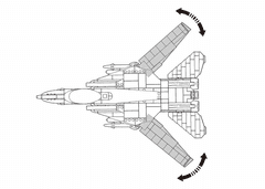 Sluban Model Bricks M38-B0755 F-14 Tomcat vadászrepülőgép