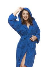 Interkontakt Női kapucnis fürdőköpeny 03 Navy Blue Fürdőköpeny M-es méretben