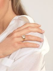 Guess Romantikus aranyozott gyűrű csillogó szívvel UBR70004 (Kerület 56 mm)