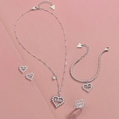 Guess Aranyozott szív fülbevalók Heart Romance UBE70174