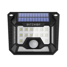 Blitzwolf BW-OLT3 2x fali napelemes LED lámpa mozgásérzékelővel, fekete