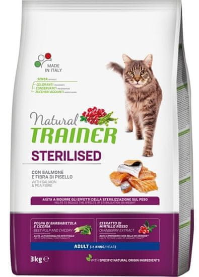 TRAINER Natural Cat Steril. lazac 3kg