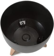 Lamela Műanyag kaspó, lábakkal, ROMA, 29 cm, fekete